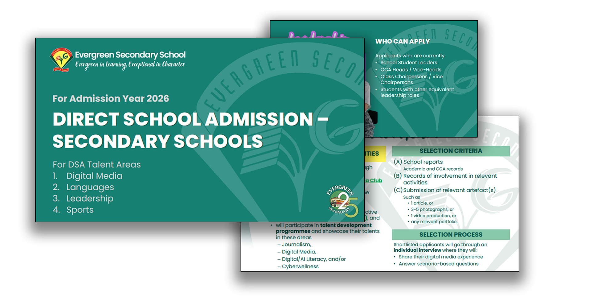 DSA Selection Criteria & Processes